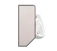 Men's Toilet Urinal Partition, Privacy Screen Extender, Tempered Glass with Stainless Steel Frame, Brushed Black, Ideal for Hotels, Offices, Bars - 1 Piece