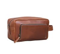 Men's Toiletry Bag Leather Travel Toiletry Bag Dopp Kit for Men Shaving Bag for Travel Accessories 101 YEAR QUALITY REPLACEMENT WARRENTY, vintage tan,