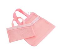Men's Toiletry Bag | Portable Mesh Cosmetic Pouch for Airplane | 2 Pouches with Handle and Zipper for Festival Beach Airplane Gym Holiday, Pink, Se référer au descriptif, Refer to description