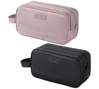 Men'S Toiletry Bag Travel Set, Portable In Black, Gray, And, Easy Organization With Multi-Compartment Design, Waterproof Toiletry Bag, Wet-Dry Separation 3 Pcs