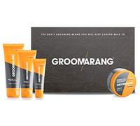 Mens Toiletry Gift Set GROOMARANG ‘Power of Man’ Toiletries Gift Set for Men Includes Hair & Body Wash, Face & Neck Cream, Shaving Gel & Hair Paste