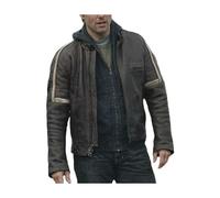 Men's Tom Cruise Brown Biker War Of The Worlds Genuine Leather Jacket