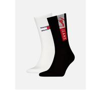 Men's Tommy Hilfiger 2 Pack Flag Trainer Mens Crew Socks Black - Size: 9/9.5/11/10.5/10/11.5/12
