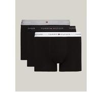Men's Tommy Hilfiger 3 Pack Mens Colour Waistband Trunks - Black