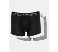 Tommy Hilfiger Men’s 3 Pack Trunks with Logo Waistband, Multicolor (Mid Hthr/Blck/Th Wht), L