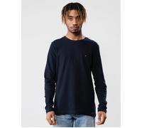 Tommy Hilfiger Mens Stretch Organic Cotton Slim Fit Long Sleeve T-Shirt - Navy - Size Large