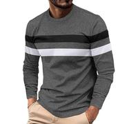 Mens Tops Casual Smart Colorful Element 3D Printed Blouse Tops Plain Long Sleeve Crew Neck Workout Sweatshirt Regular Fit Pullover T Shirts for Men UK Funny S-5XL