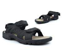 Mens Touch Fasten Sandals Boys Sandals Mens Sandal Summer Open Toe Sandal Triple Touch Fastening Sizes 6-11 Black 8 UK