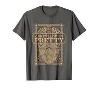 Mens Touch My Beard and Tell me I'm Pretty Beard Lover T-Shirt, Men, Asphalt Grey, Medium