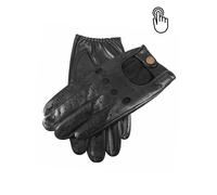 Men's Touchscreen Leather Driving Gloves - BLACK / M