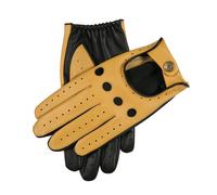 Men's Touchscreen Leather Driving Gloves - CORK/BLACK / L