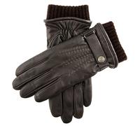 Dents Henley Men's Warm Lined Touchscreen Leather Gloves BROWN L