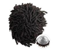Mens Toupee 0.06-0.08mm Double Knots Men's Capillary Prosthesis Afro Curly Microskin Toupee Wig for Men Human Hair Mens Hairpiece Thin Skin System Units Hairpieces(Medium Brown,6x8)
