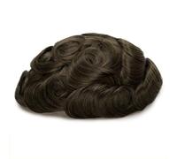 Men'S Toupee 0.06Mm Double Knots Skin Base Human Hair Men'S Capillary Prosthesis Invisible Hairline 7X9 8X10 Men Wig Replacement System Hair Toupee Men'S Wig,Very Light Brown-7x9