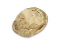 Mens Toupee 0.12-0.14mm Mens Toupee 8x10inch Hair Replacement Systems Pure Handmade Wig Hair Pieces Prosthetic Hair Unit Male Wig Wigs