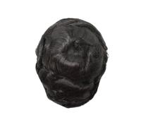 Men's Toupee 25mm Australia Curly Hairpiece Male Hair Prosthesis Men Toupee Natural Human Hair Exhuast Systems Men Wig Wigs Toupee Hair(Black,6x9)