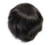 Mens Toupee 6 Inches Men Toupee Hair Prosthesis Lace With Pu Breathable 100% Natural Human Hair Men Wig Systems Wig Toupee Hair for Men(6x9)