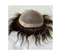 Mens Toupee Durable Fine Mono Male Hair Prosthesis Toupee Men Brown Color Human Hair Toupee Breathable Mono Lace Men Hair Replacement System Wigs(7x9)