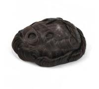 Men's Toupee Human Hair 0.12-0.014Mm Skin With Knots Wigs Black Brown gray9 Hair Prosthesis wave toupee 7x10#free#120