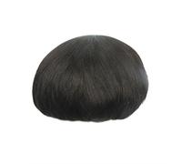 Men'S Toupee Human Hair Replacement System Units Thin Mono Combine With Pu,Nature Color,6x9
