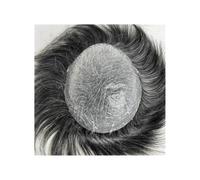 Mens Toupee Human Hair System Men's Hairpiece No Glue Required 0.08mm Thin Skin Toupee for Men Toupee for Men(1B50#,6x9)