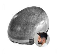 Mens Toupee Male Hair Prosthesis Knotless Skin Toupee Hair Men 0.1-0.12mm Full Skin Hair System Unit Indian Human Hair Man Wig 120% Density Toupee for Men(5 - Cool Toned Brown,7x10)