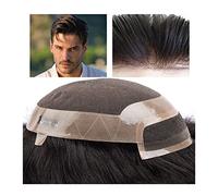 Men'S Toupee Men Hair Units 120% Density Human Hair Replacement System French Lace Front & Mono Top & Npu Perimeter Hair Toupee 30Mm Wave Men'S Hair Piece Men'S Wig,30mm Wave 220# 120%-7x10