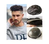 Mens Toupee Men Toupee Human hair Replacement System Skin Hair Prosthesis Base Look Skin Men Toupee Wigs(8x10)