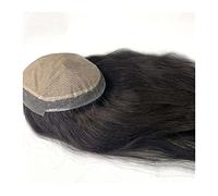 Mens Toupee Men Toupee Silk Base Long Hair Wigs for Men 14-18" Remy Human Hair Men's Wigs Breathable Male Hair Prosthesis Replacement Units Toupee for Men(18 inches,7x9)