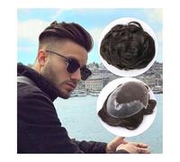 Mens Toupee Men Toupee Swiss Lace Thin Remy Human Hair Men's Wig Hair Pieces Unit Hair System for Man Hair Prosthesis Male Wig Wigs(7x9)