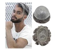 Mens Toupee Men Toupee Thin Skin 0.06-0.08mm Male Capillary Prosthesis Indian Human Remy Hair Wigs Hair System Wigs(8x10)