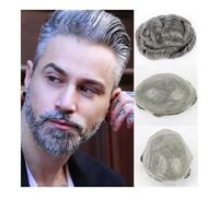 Mens Toupee Men Wigs Short Human Hair Wigs For Men Prosthetic Hair Unit Male Wig Hair Pieces Replacement System Toupee Wigs(6x8)