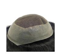Mens Toupee Men's Toupee Hairpiece French Lace and 0.06mm Thin PU Skin Around Hair Systems Unit Human Hair Replacement for Men Breathable Male Hair Prosthesis Toupee for Men(Straight Color 1B 130%,6x9