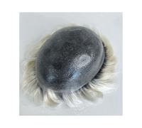 Mens Toupee Men's Toupee Thin Skin 0.06mm PU Base Hairpiece #1B60RY Indian Human Hair System Units Hairpieces(7x8)