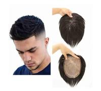 Men's Toupee Natural Black Toupee for Men Human Hair Pieces Toupee for Men | Hair Unit Wig Male Toupee Replacement System(15x20cm)