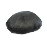 Mens Toupee Prosthesis #1B Off Black Toupee for Men Real Human Hair Replacement System Fine French Lace Hairpiece Units Pieces Hairpieces(6x9)