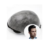 Mens Toupee Replacement Toupee Men 0.12mm Thickness Durable Injection Wigs For Men 100% Human Hair System Unit Capillary Prosthesis Wigs(Light Brown,7x9)