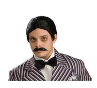 Mens Toupee Straight Synthetic Short Hair Side Part Wigs for Men Halloween Wig Toupee Hair for Men(Black)