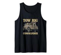 Mens Tow Rig Commander Tow Truck Driver Tank Top