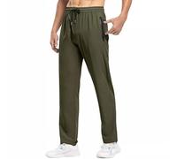 Mens Track Bottoms With Zip Pockets Mens Lightweight Sweatpantss Straight-Leg Jog Pants Drawstring Elastic Waist Trousers Loose Fit Workout Running Jogging Trousers Thin Mesh Sports Trousers