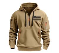 Men's Tracksuit 2-Piece Set Hoodie Jogging Suit Jogging Suit Sports Suit Tracksuit Leisure Suit Autumn Winter Warm Fleece Breathable Leisure Suit Oversized Sweatsuit Gym Sporty Baggy Fit Y2K, Khaki-d