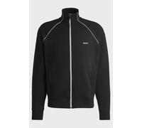 Mens Tracksuit BOSS Top Black Full Zip Track Jacket With Logo - Skaz 1 Size M