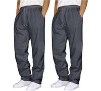 Mens Tracksuit Bottoms Loose Fit Chinos Trousers Men Regular Fit Elastic Waist Military Trousers Men 2025 Mens Fashion Black Baggy Clothes Men's Joggers.