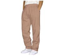 Mens Tracksuit Bottoms Loose Fit - Plain Joggers for Men UK Straight Let Lightweigt Breathable Baggy Sweatpants Open Hem Pocket Sports Trousers Comfort Leisure Running Pants
