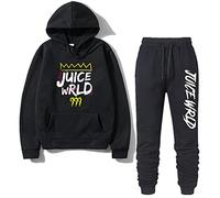Mens Tracksuit R I P Rapper 2PCS Outfits Set Long Sleeve Hoodie Pullover Sweatshirts + Drawstring Sweatpants Jogger Club Sweatsuit Clothes