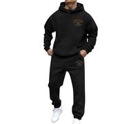 Mens Tracksuit Set Hooded Jacket Sweatsuits Jogging Tops, Regular Fit, Sports Jogging Suit Stretchable Drawstring Going Out Sportswear Set for Men