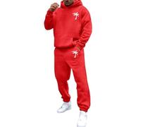 Men's Tracksuit Set Plus Size 2 Piece Hooded Sweatsuits Jogging Bottoms Set Jogging Suit, Men's Sports Suits Solid Colour Pullover Hoodie With Pocket + Trousers Tracksuits Fall Winter Sportswear