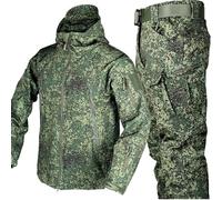 Men's Tracksuit Set Tactical Suit Tactical Jacket and Trousers Two-Piece Waterproof Army Combat Suit Sets Tactical Camouflage Clothing for Hunting Combat Jacket + Trousers,C,4XL
