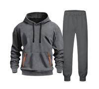 Mens Tracksuit Sets Full Zip Jogging Sports Gym Suit 2 Piece Athletic Contrast Sweat Suits with Hoodie Loungewear Sets Gym Casual Exercise Running Sport Lounge Wear Holiday Clothes (Dark Gray,3XL)