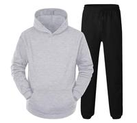 Men's Tracksuit Y2K Hoodie & Jogging Bottoms Set, Regular Fit, Athletic Sweat Suits Stretchable Drawstring Going Out Jogging Suit for Men